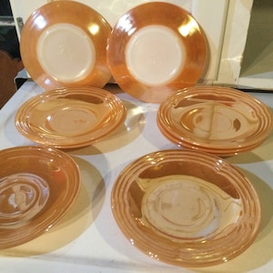 Lustreware Saucer Fire King Anchor Hocking Peach