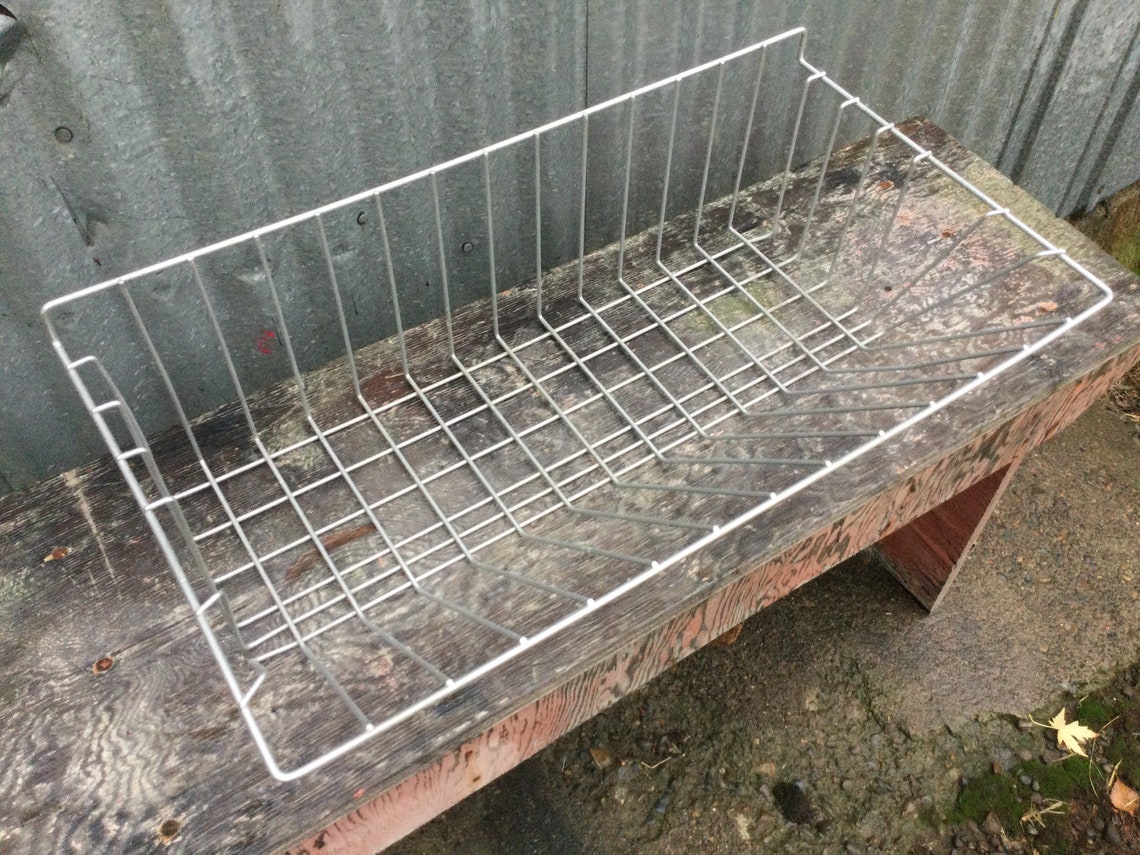 Wire Freezer Storage Basket Metal Drawer Industrial Etsy