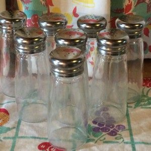 Spice Jars Clear Glass Set Eight Lid