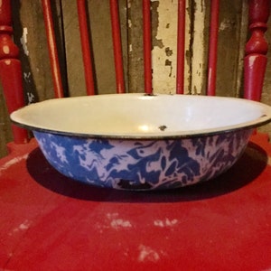 Robins Egg Blue Graniteware Basin Bowls Emailware Frans Land Primitief