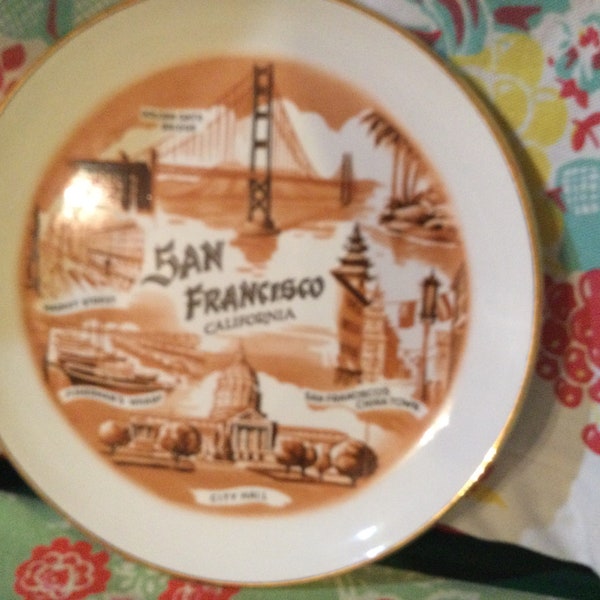 San Francisco Souvenir Plate Etsy