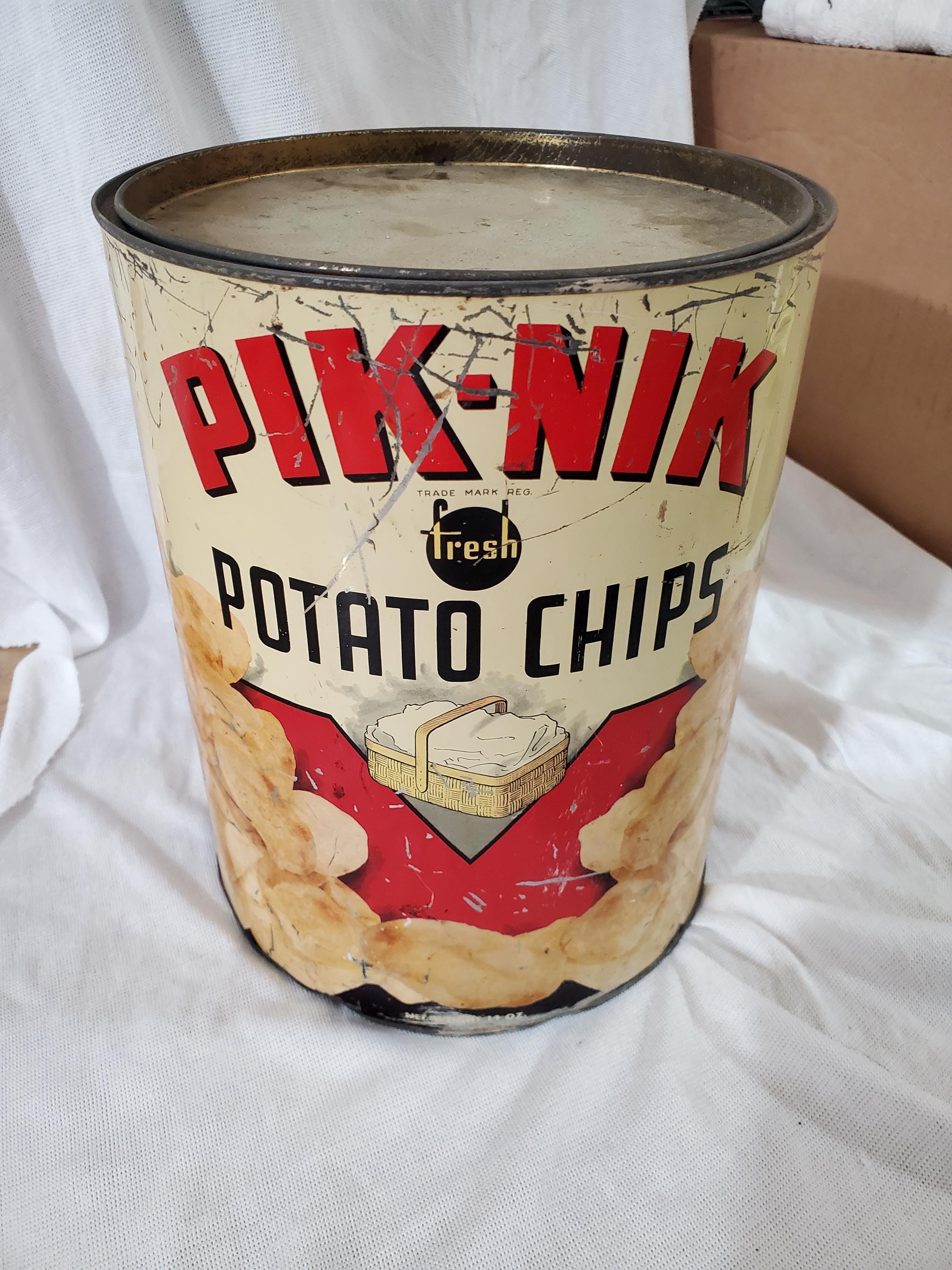 Vintage Potato Chip Cans - Etsy