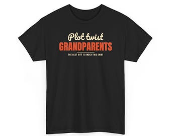 Plot Twist Grandparents Shirt, Funny Christmas Pregnancy Reveal Tee, New Grandparent Gift