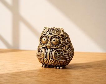 Brass Owl Ashtray, Vintage Owl Figurine, Retro Metal Trinket Box, Unique Birthday Gift for Owl Lover or Home Decor Enthusiast
