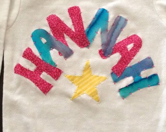 Custom Name Applique Bodysuit