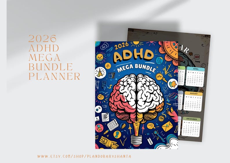 ADHD Planner Bundle | Digital Planner for Focus, Productivity ...