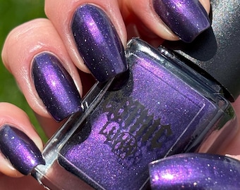 Court Jester, Purple Subtle Shifting Nail Polish with Tiny Holographic Sparkles *V2