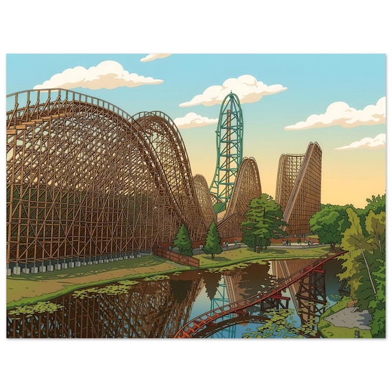 Six Flags Great Adventure Poster – El Toro, Kingda Ka Roller
