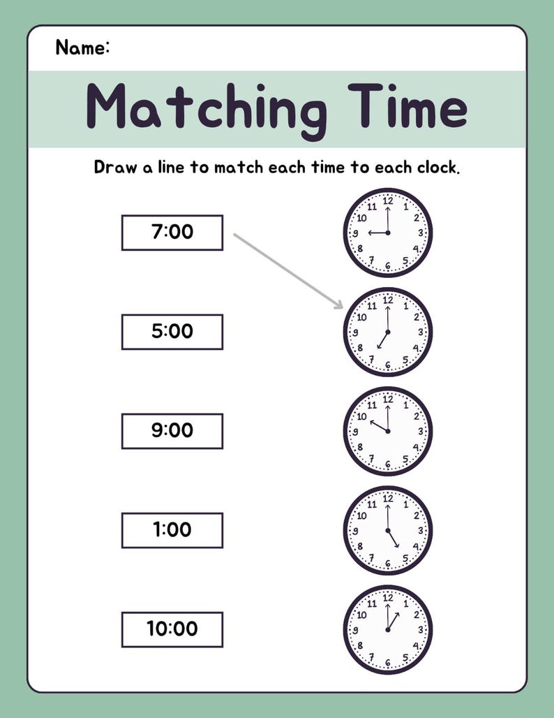 Telling Time Worksheets for Kids | Analog Digital Clock Learning ...
