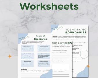 Setting Boundaries Workbook PDF for People Pleasers | Stop Overgiving & Build Healthy Relationships Therapy Worksheets