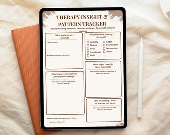 Therapy Session Support Bundle | Prep, Reflection & Insight Worksheets