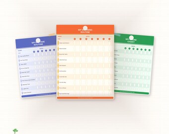 Paquete imprimible para niños: tablas de tareas y actividades para la hora de dormir (descarga instantánea en PDF)