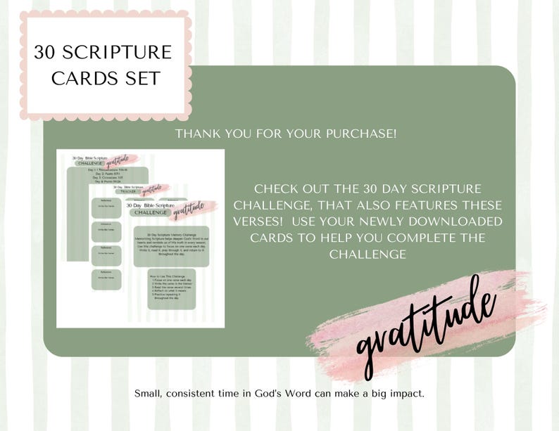 Is Rhat Even Scriptural Gratitude Bible Verse Cards Printable | 30 Scripture Cards | Christian ...