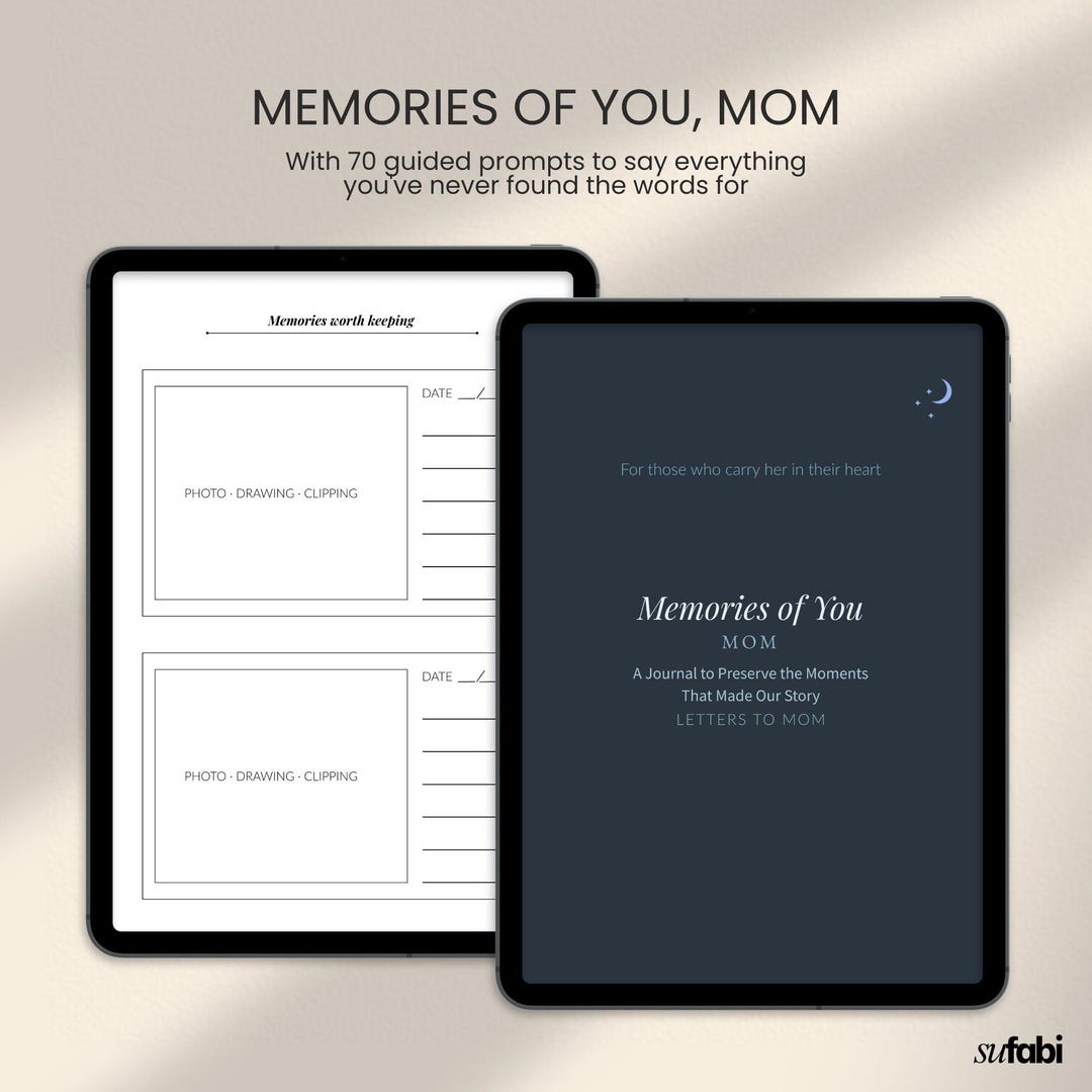 Mom Memory Journal for Daughter, Guided Prompts Diary, Letters to Mom ...