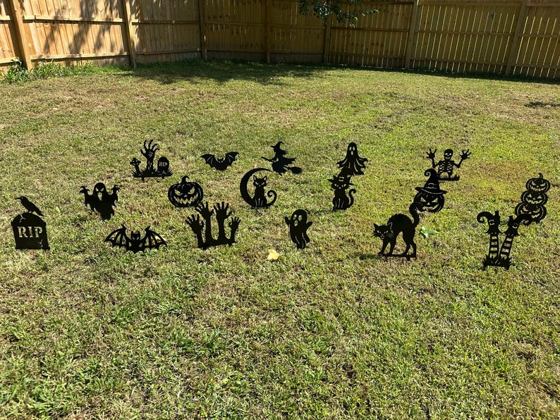 Halloween Metal Yard Stakes – 14 Gauge Steel Outdoor Halloween