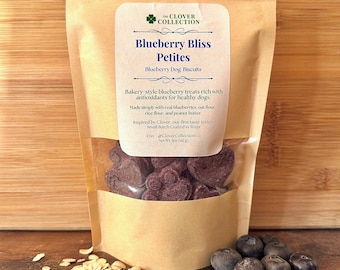 Galletas de arándanos para perros / Galletas de arándanos estilo panadería / Regalo de lujo para mascotas / Snacks saludables para perros