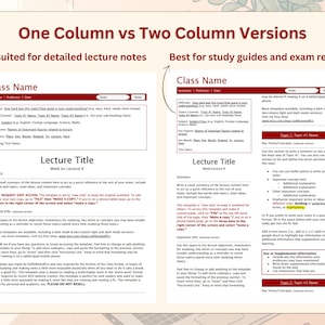 Fanfic Inspired Study Notes Template Pack | Lecture Notes | Google Docs | Light & Dark Mode | 1- and 2-Column Layout image 3