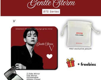 Espejo de bolsillo personalizado de BTS ARMY, Kpop Todos los miembros v, jk, jin, suga