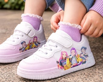 Kids Velcro Sneakers School Footwear Breathable Anti Slip Casual Style