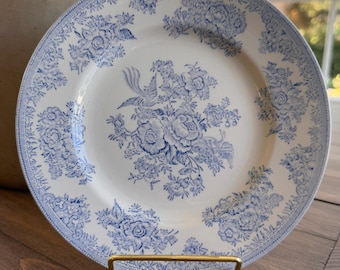 Burleigh Ironstone, Asiatic Pheasants Blue Dessert/Bread Plate 7” England