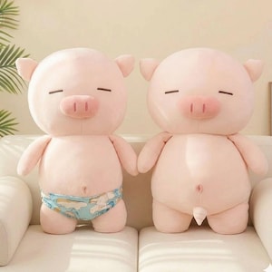 Large Pig Soft Pig Plush Toy: Kawaii Stuffed Animal, Cozy Room Decor Gift