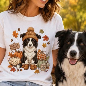 Custom Dog Photo Pumpkin Patch - Personalized Shirt - Fall Gift for Dog Moms, Cat Moms, Pet Lovers