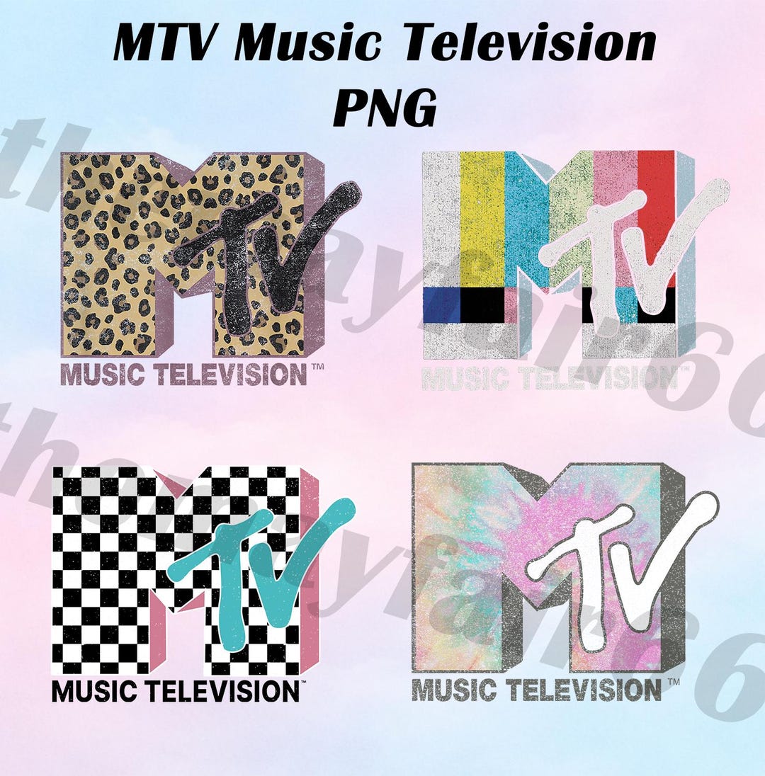 MTV Logo PNG Bundle, Vintage Music Television Png, Retro 90s Aesthetic ...