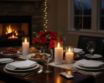 Candele a LED senza fiamma con timer remoto e fiamma tremolante realistica