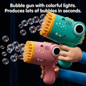 40 Hole Dinosaur Bubble Handheld Bubble Machine