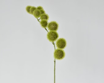 32" Faux Fuzzy Green Ball Branch