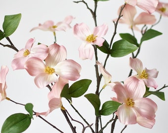 29" Faux Dogwood Branch Stem Blush