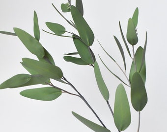 31" Faux Eucalyptus Leaf Stem