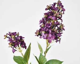 28.5" Faux Dark Purple English Lilac Stem