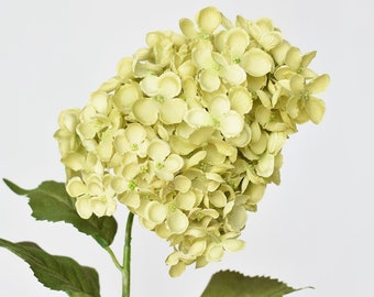 28" Faux Cone Hydrangea Stem Green