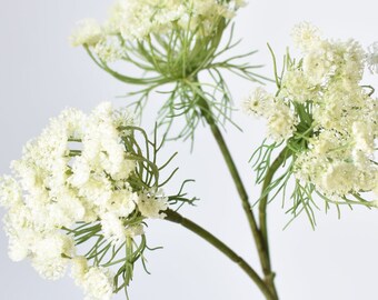 23" Faux White Queen Anne's Lace Stem