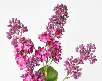 34.5" Faux Vibrant Pink/Purple Lilac Stem