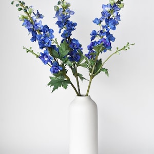 35" Faux Blue Violet Delphinium Stem