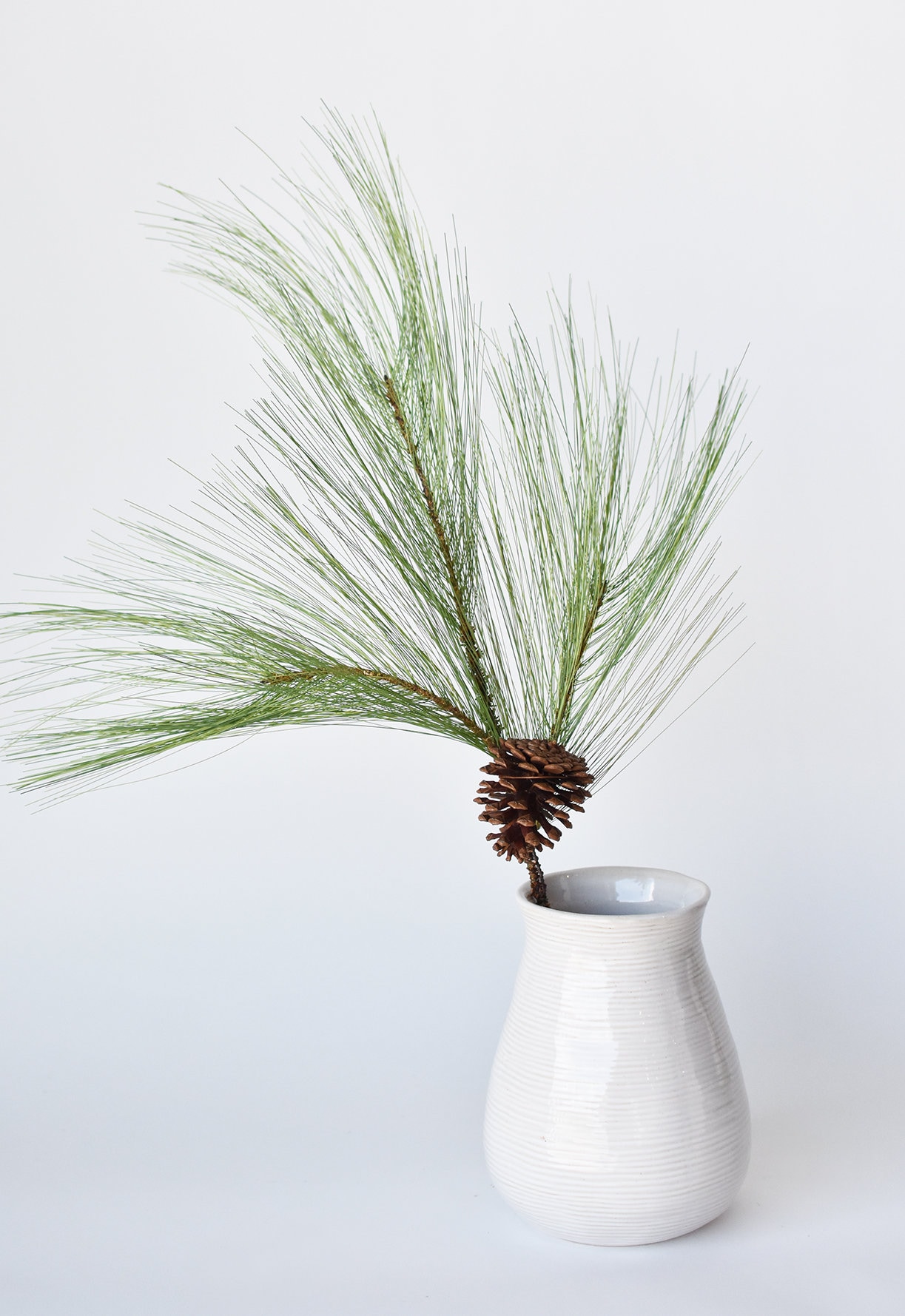 Faux Long Needle Pine Spray Stem, Christmas Greenery 