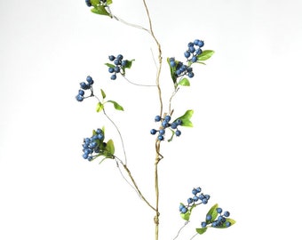 42" Faux Blue Berry Stem Vine