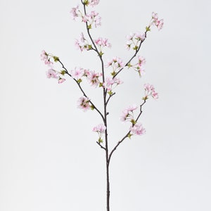 36 Faux Quince Blossom Pink Stem Flowering Branch image 2