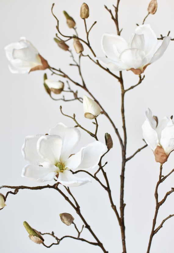 40 Faux Magnolia Branch Etsy