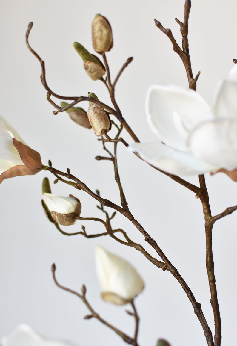 40 Faux Magnolia Branch Etsy