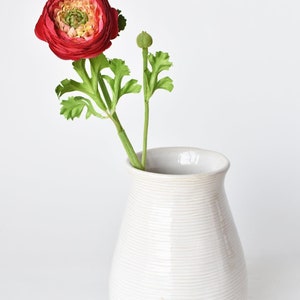 13 Faux Red Ranunculus Stem image 2