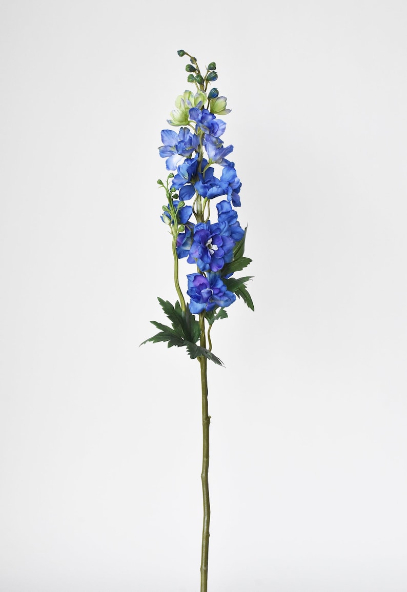 35" Faux Blue Violet Delphinium Stem