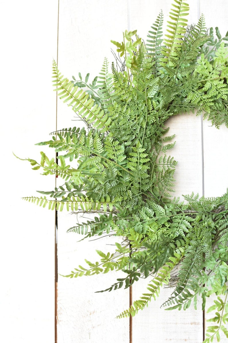 24" Faux Mixed Fern Wreath