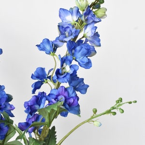 35" Faux Blue Violet Delphinium Stem
