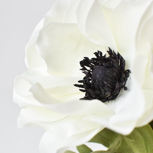 Faux Anemone Flower Black and White Anemone Anemone Bouquet Etsy