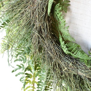 24" Faux Mixed Fern Wreath