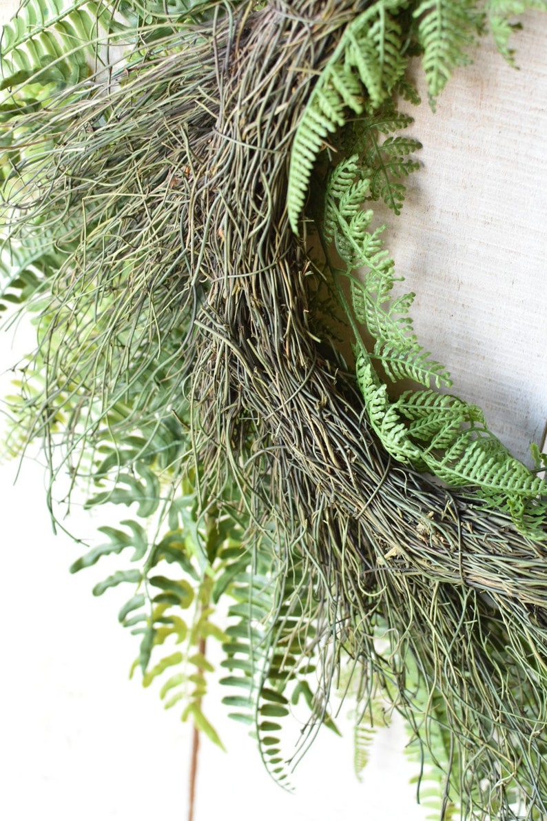 24" Faux Mixed Fern Wreath