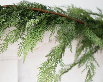 6' Faux Realistic Cedar Garland Christmas Greenery
